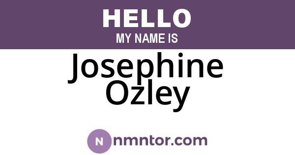 Josephine Ozley