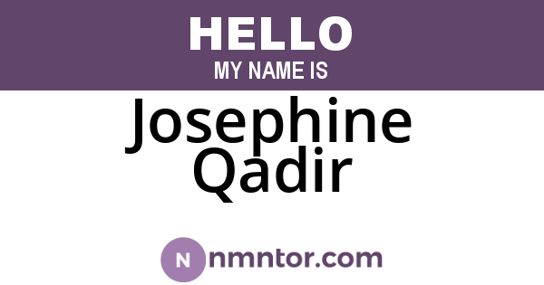 Josephine Qadir