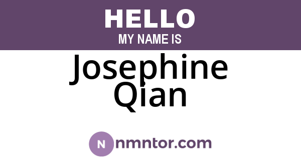 Josephine Qian