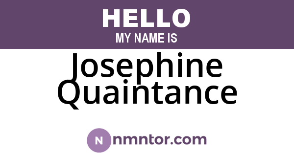 Josephine Quaintance