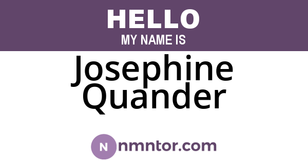 Josephine Quander