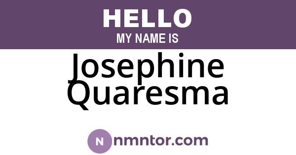 Josephine Quaresma