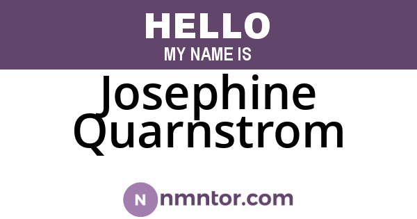 Josephine Quarnstrom