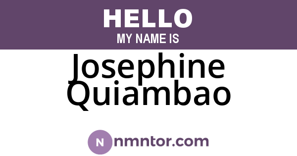 Josephine Quiambao