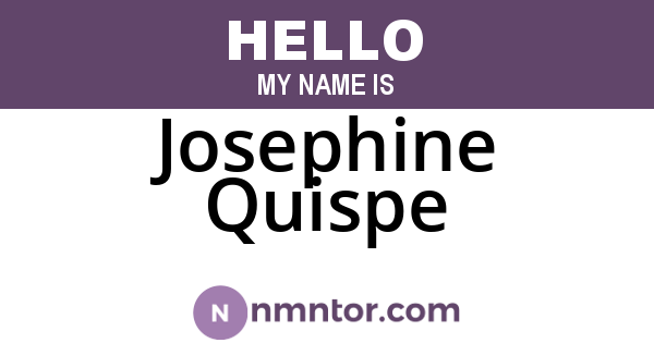 Josephine Quispe