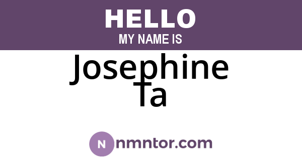 Josephine Ta
