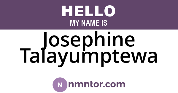 Josephine Talayumptewa