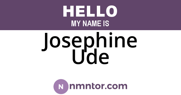 Josephine Ude