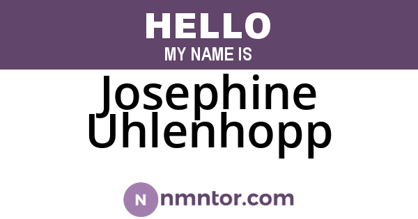 Josephine Uhlenhopp