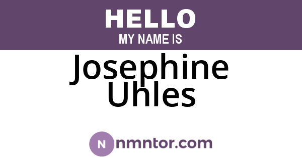 Josephine Uhles