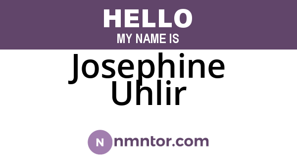 Josephine Uhlir