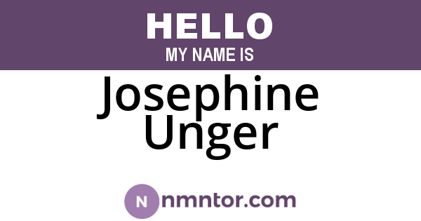 Josephine Unger