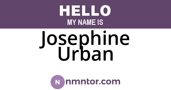 Josephine Urban
