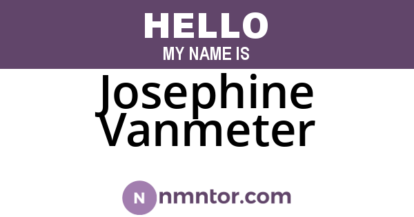 Josephine Vanmeter