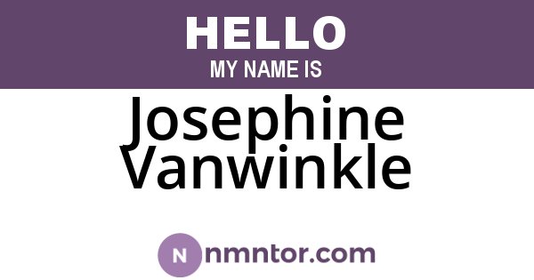 Josephine Vanwinkle