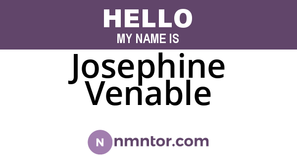 Josephine Venable