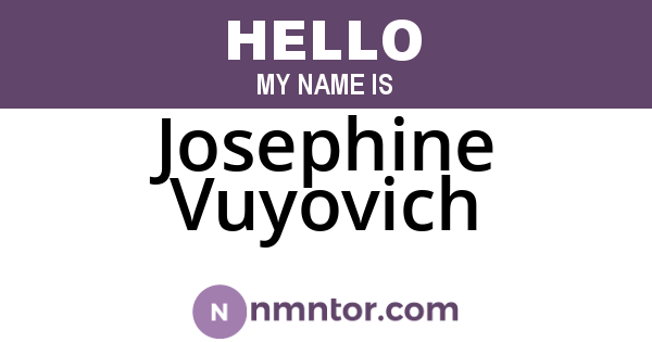 Josephine Vuyovich