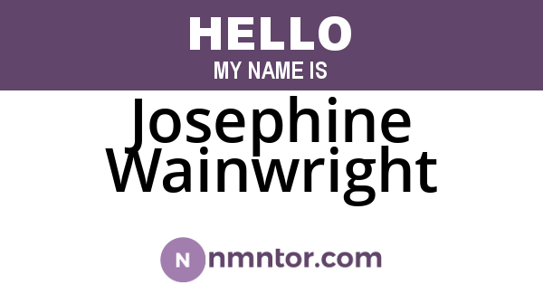 Josephine Wainwright