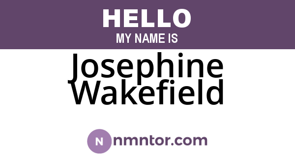 Josephine Wakefield