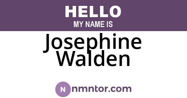 Josephine Walden