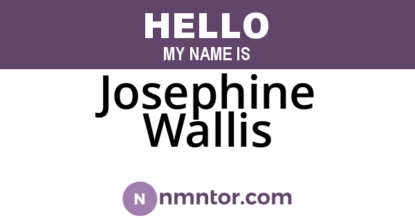 Josephine Wallis