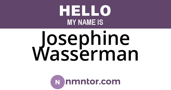 Josephine Wasserman