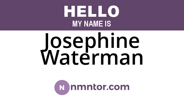 Josephine Waterman