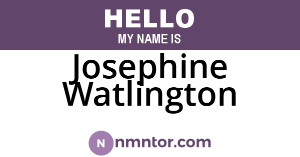 Josephine Watlington