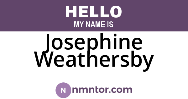 Josephine Weathersby