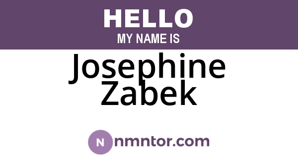 Josephine Zabek