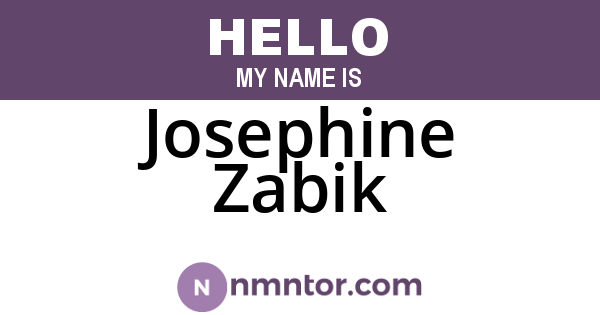 Josephine Zabik