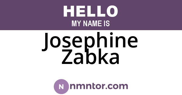 Josephine Zabka
