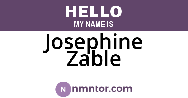Josephine Zable
