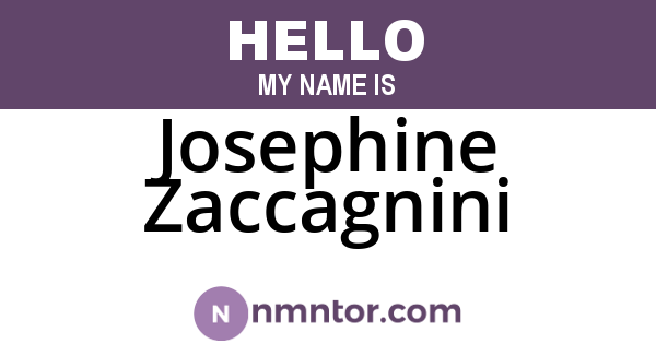 Josephine Zaccagnini