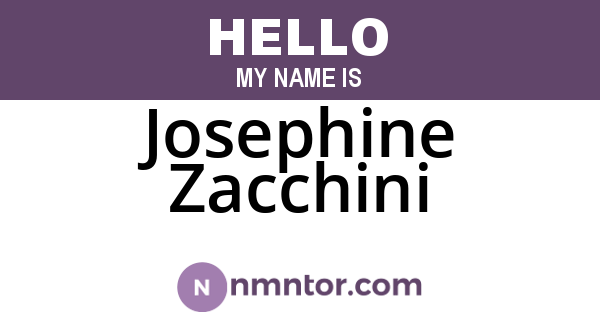 Josephine Zacchini