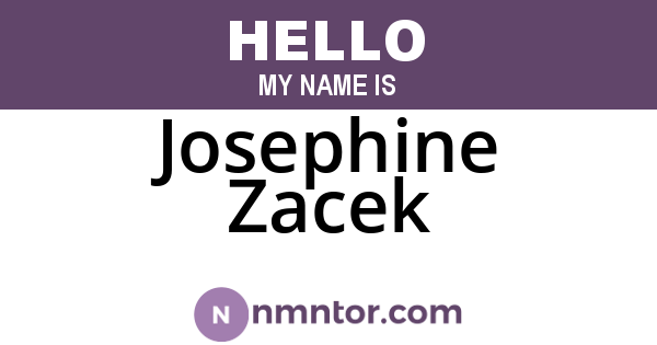 Josephine Zacek
