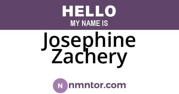 Josephine Zachery