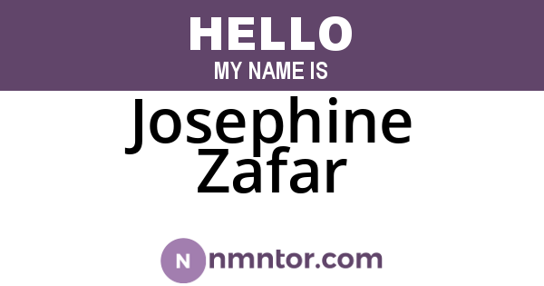 Josephine Zafar