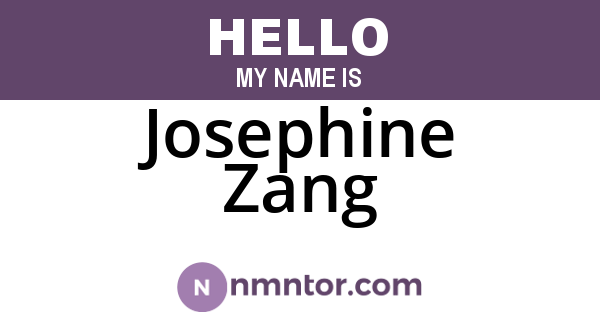 Josephine Zang