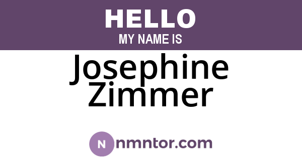Josephine Zimmer