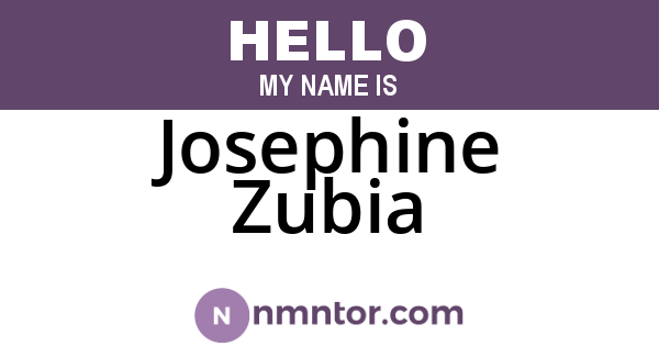 Josephine Zubia