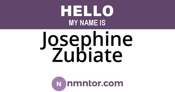 Josephine Zubiate