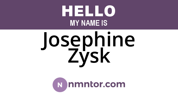 Josephine Zysk