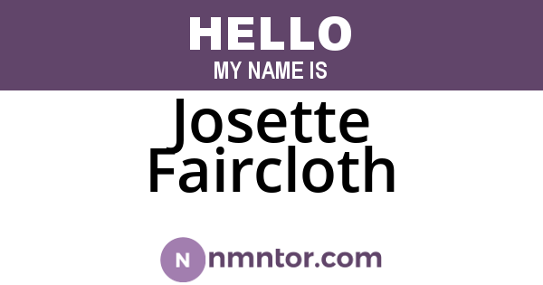 Josette Faircloth