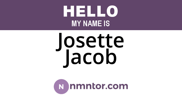 Josette Jacob