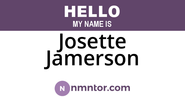 Josette Jamerson