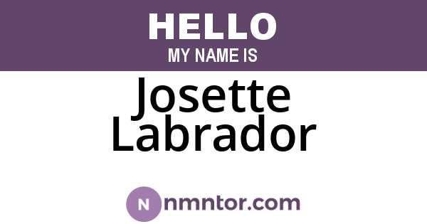 Josette Labrador