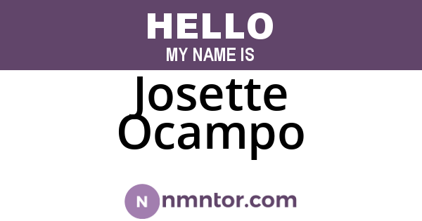 Josette Ocampo