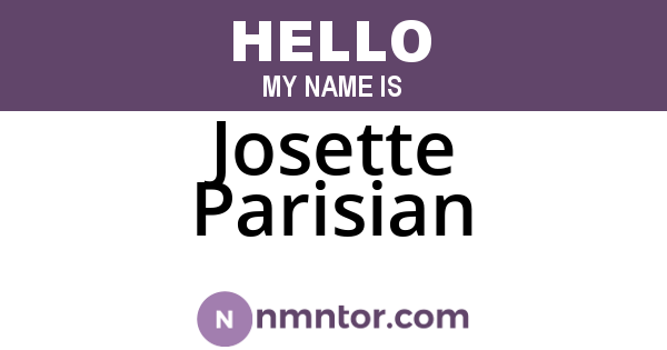 Josette Parisian