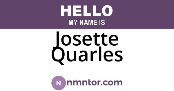 Josette Quarles